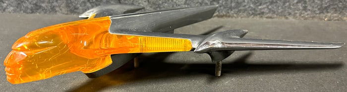 1955 Pontiac Star Chief Lucite & Chrome Original Hood Ornament - High Grade