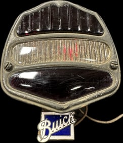 Ca. 1927 Buick Tail Light w/ Original Enamel Badge Emblem