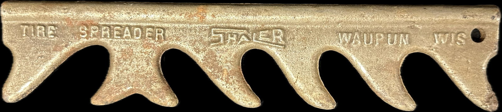 Antique Early 1920s Shaler Tire Spreader Waupun Wisconsin: 8.75" x 2"