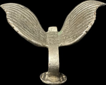 Antique Folk Art Winged "J" Radiator Cap Hood Ornament