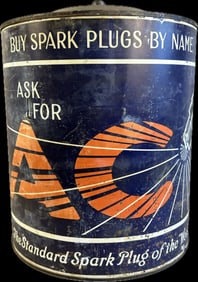 Ask For AC Spark Plugs By Name Countertop Service Station Metal Advertising Store Display
