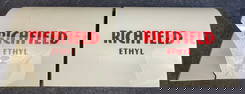 Pair Richfield Ethyl Model A1 National Gas Pump Ad Glass