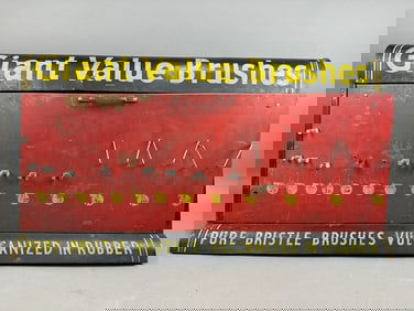 Giant Value Ca 1920s General Store Paint Brush Display