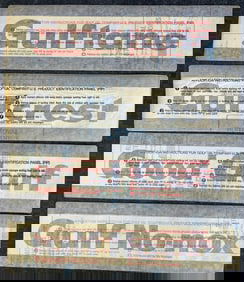 Lot 4 NOS Gulftane Gulfcrest Good Gulf & No-Nox Original Gas Pump Decals