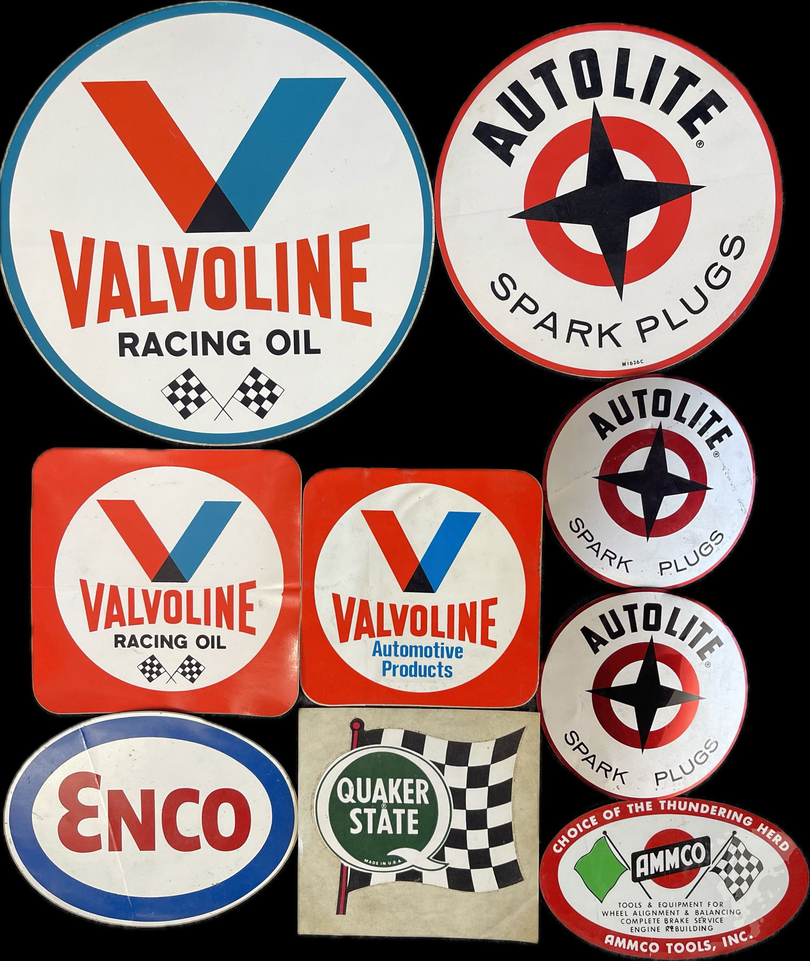 Lot 9 NOS 1960s Original Valvoline Racing Quacker State Enco & Autolite Spark Plug Automotive (1 of 10)