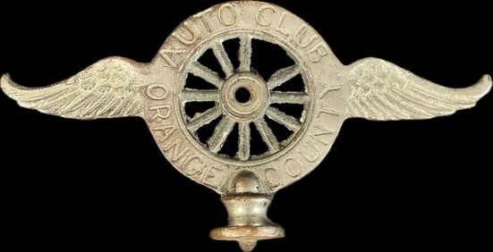 Original Orange County California Auto Club Radiator Hood Ornament Badge