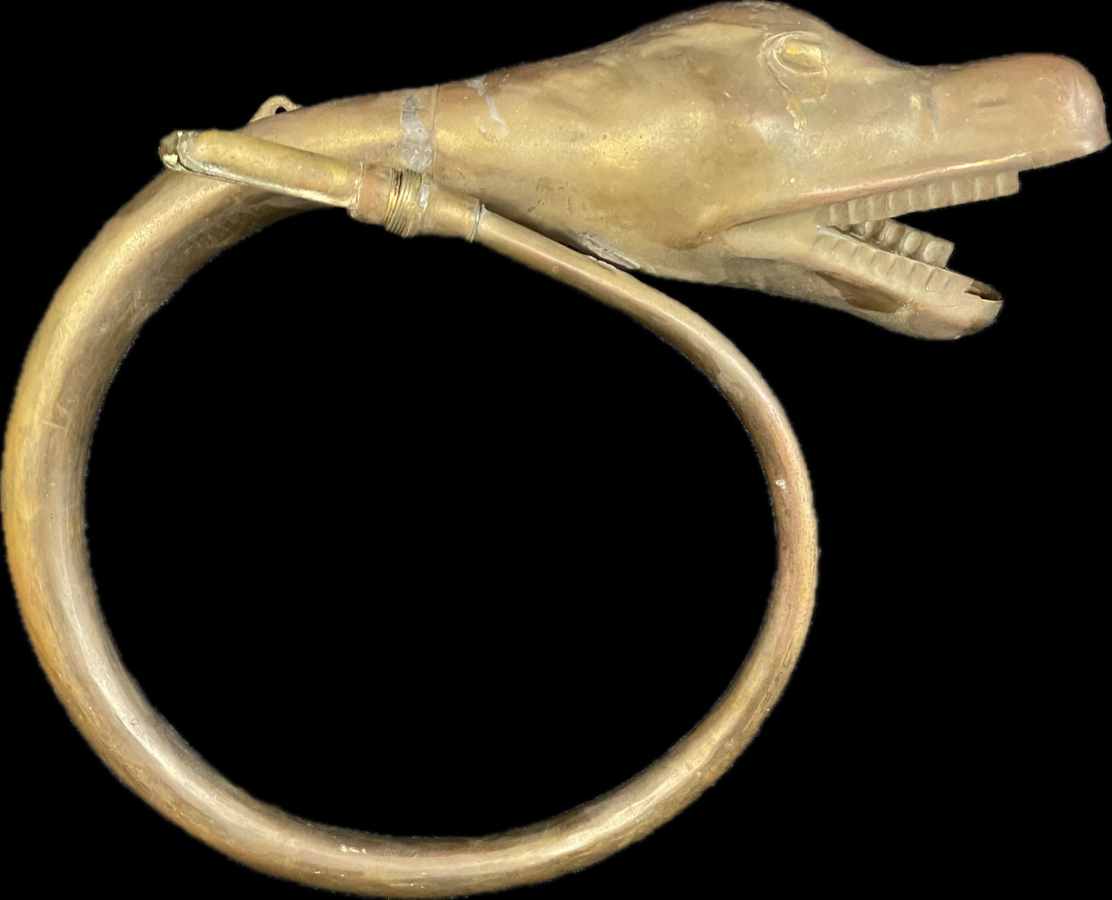 Antique 1920s Brass Era Snake Serpent Dragon Car Horn Unique & Bizarre (1 of 6)