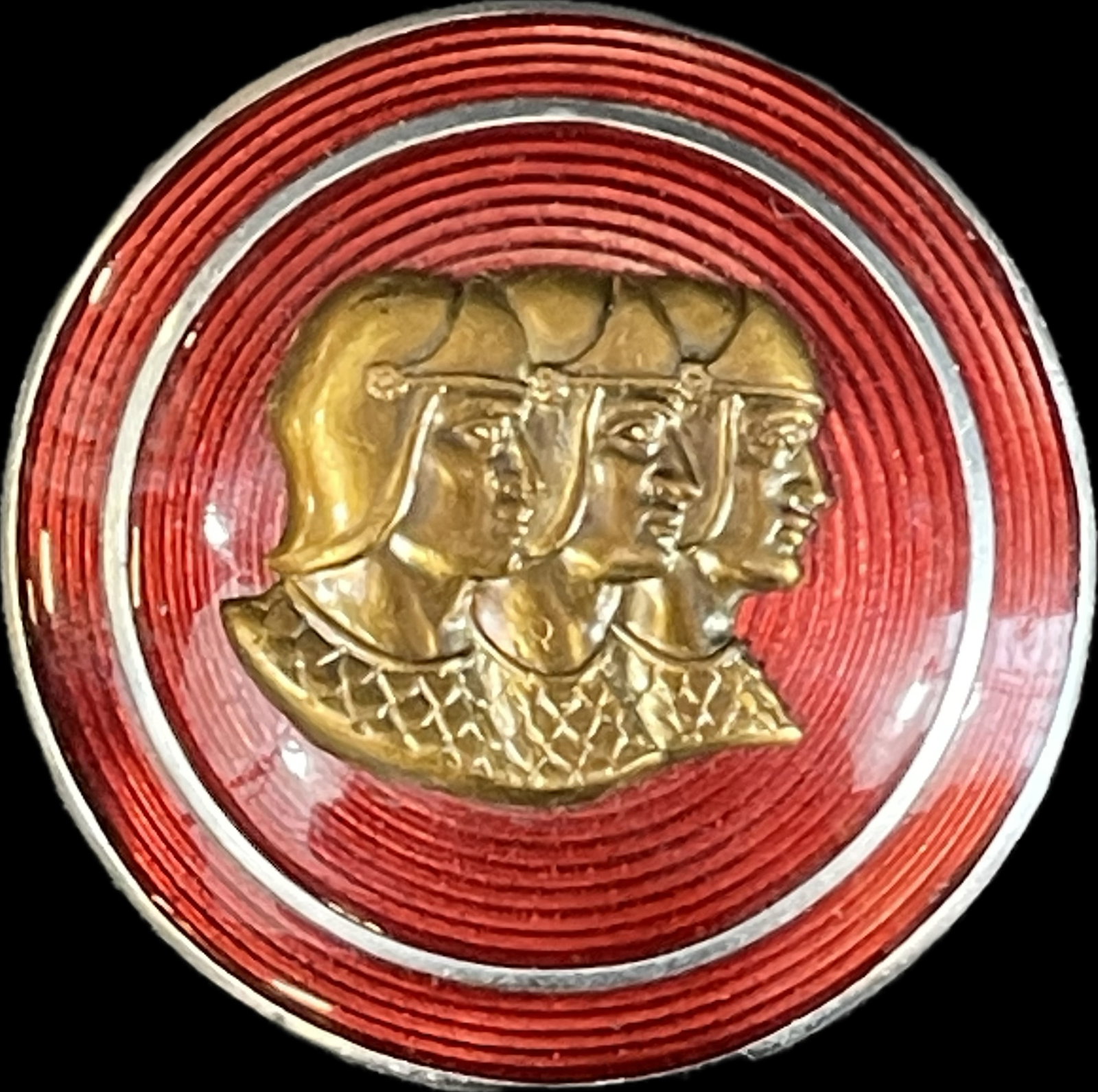 1930s Graham Brothers Original Antique Radiator Hood Ornament Badge Emlbem High Grade: 2" diameter