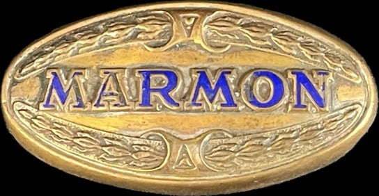 Scarce & Original Antique 1920s Marmon Motor Car Co Automobile Enamel Radiator Badge