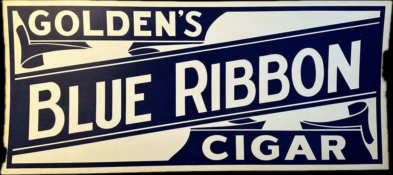 Golden's Blue Ribbon Cigar Original Cardstock Advertising Sign (1 of 6)