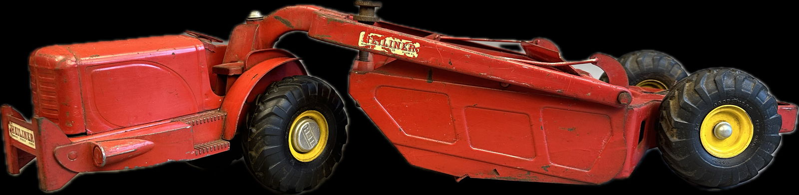 Original Red Painted 1950s Doepke Heiliner Pressed Steel Earth Mover Scraper (1 of 18)