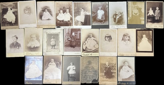 Lot 23 Victorian Era Cabinet Card Photographs All Featuring Children