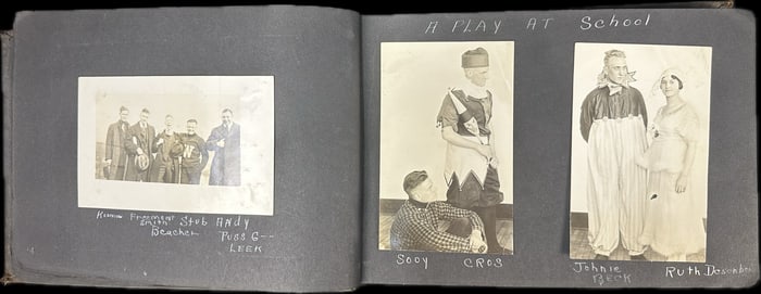 Wonderful Early 1900s Scrapbook Filled With Michigan Travels Military School Car Photographs