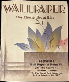 Fantastic 1930 Schmidt Wall Paper Samples Catalog Toldeo Ohio