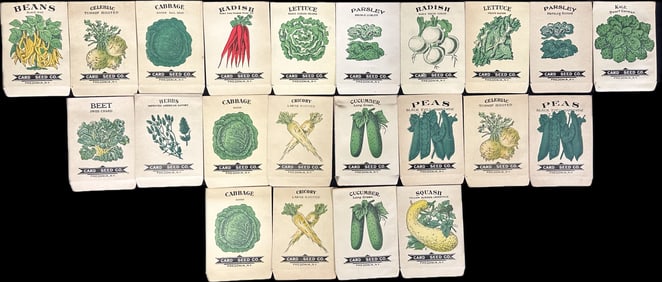 Large Lot of Early 1900s 22 Seed Paper Envelopes Card Seed Company Fredonia NY