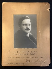 Early 1900s Photograph of Edwin Hughes Personally Inscribed Dated 1912