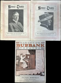 Early 1900s Lot of 3 Morosco & Belasco Theatre Programs California