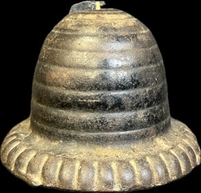 Fantastic 19th Century Figural Bee Hive String Twine Holder Original Surface Patina