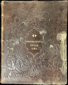Early 19th Century Large Leather Bound Holy Bible Original Tounges 1867 1043 Pages Congressional