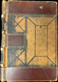 19th Century Large Leather Bound Probate Court Ledger Lenawee County Michigan Judge Norman Geddes