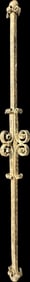 Late 1800s Wrought Iron Ornately Decorated Railing
