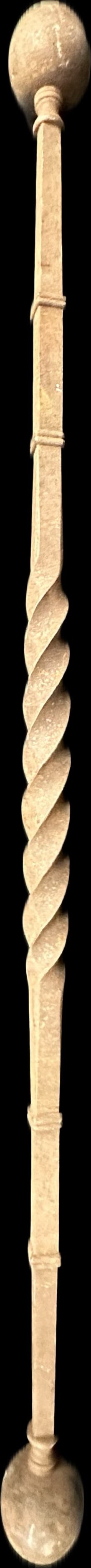 Late 1800s Wrought Iron Railing Decorated with Ball & Swirls 44.5" (1 of 9)