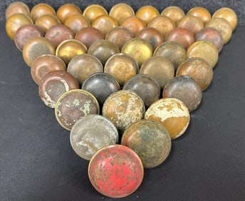 Large Lot of 42 Brass Door Knobs
