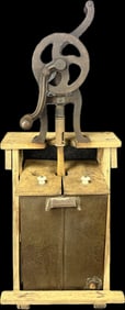 Late 1800's Butter 2 Gallon Butter Churn w/Wood Base