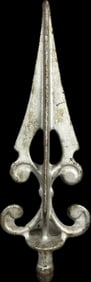 Antique Late 1800s Figural Fleur De Lis Directional Weather Vane Rod Tip
