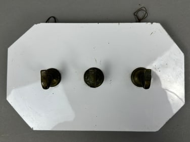 Antique Late 1800s Heavy Plaster Hanging 3 Hook Kitchen Utensil Holder