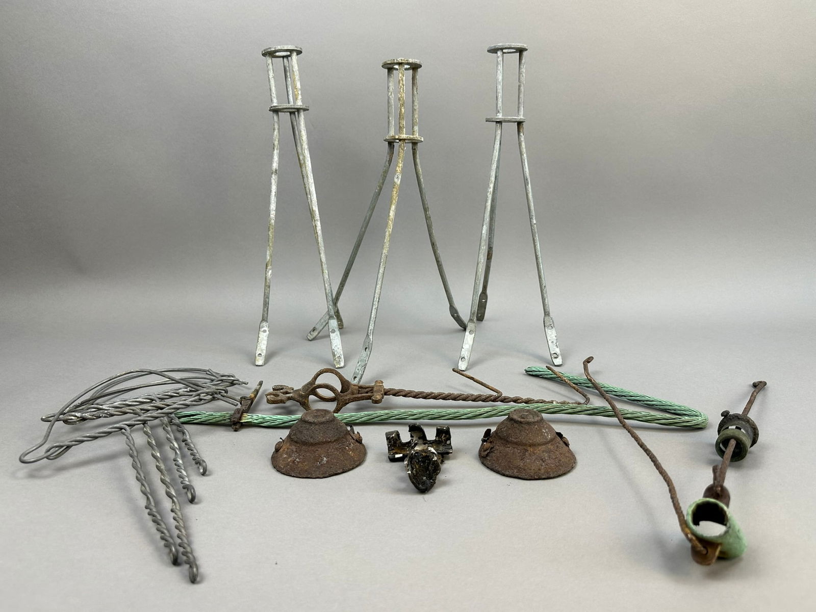 10 Piece Antique Lightning Rod Weathervane Part Lot (1 of 6)