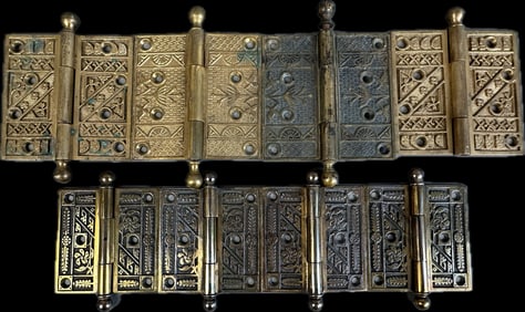 Lot 8 Incredible Eastlake Victorian Hinges 3 Sets