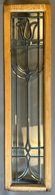 Beautiful Antique Leaded Glass Floral Motif Pattern Window