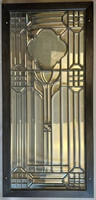 Fantastic Antique Leaded Glass Window Nearly 100 Pieces Frosted PX