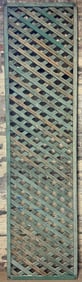Beautiful Antique Wood Lattice White Chippy Painted Large Piece