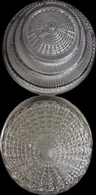 2 Piece Antique Depression Era Glass Beautiful Lamp Shades Ceiling Fixtures