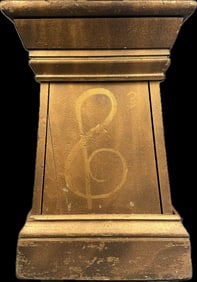 Antique Victorian Era Church Pedestal Alter Choir Gold Painted Display Piece