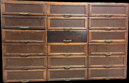 Anitque Haberdashery 18 Drawer General Store Cabinet Bottom