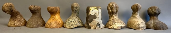 8 Piece Antique Victorian Era Cast Iron Bath Claw Tub Feet Lot