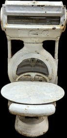 Antique Cast Iron Toledo Scale No Springs Honest Weight White Porcelain