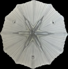 Fabulous Star Pattern Art Deco Era Ceiling Light Fixture