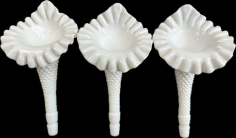 Lot 3 Original Fenton Glass Tulip Shades