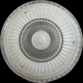 Beautiful Ornate Art Deco Hanging Floral Glass Ceiling Fixture