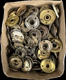 Lot 165 Solid Brass Door Knob Escutcheons