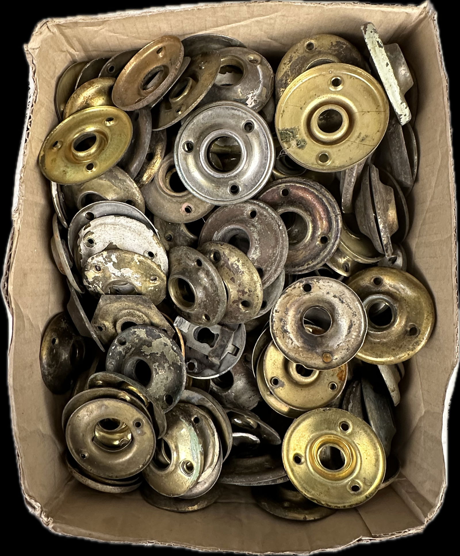 Lot 165 Solid Brass Door Knob Escutcheons (1 of 8)