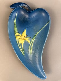 Roseville Pottery Blue Zephyr Lily Pattern Tray