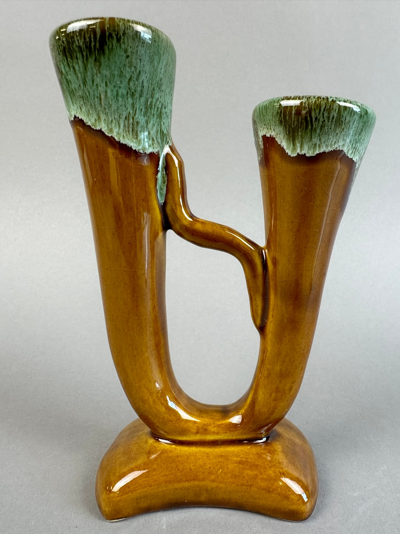 Van Briggle Pottery Drip Glaze Vase Double Spout (1 of 10)