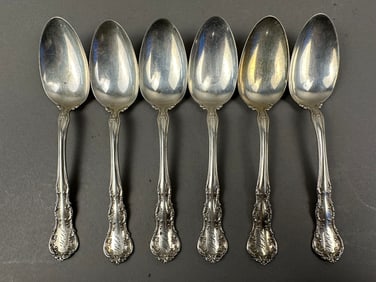 Pat 1899 6 Matching Set Sterling Spoons 120 Grams