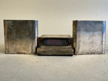 3 Napier Sterling Silver Matchsafe Cigarette Holder