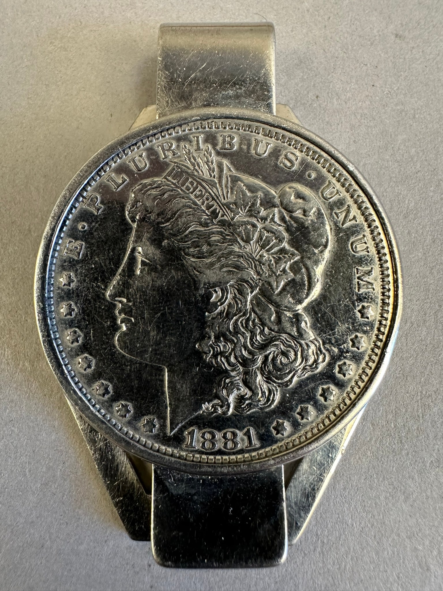 1881 Morgan Silver Dollar Liberty Sterling Money Clip (1 of 16)